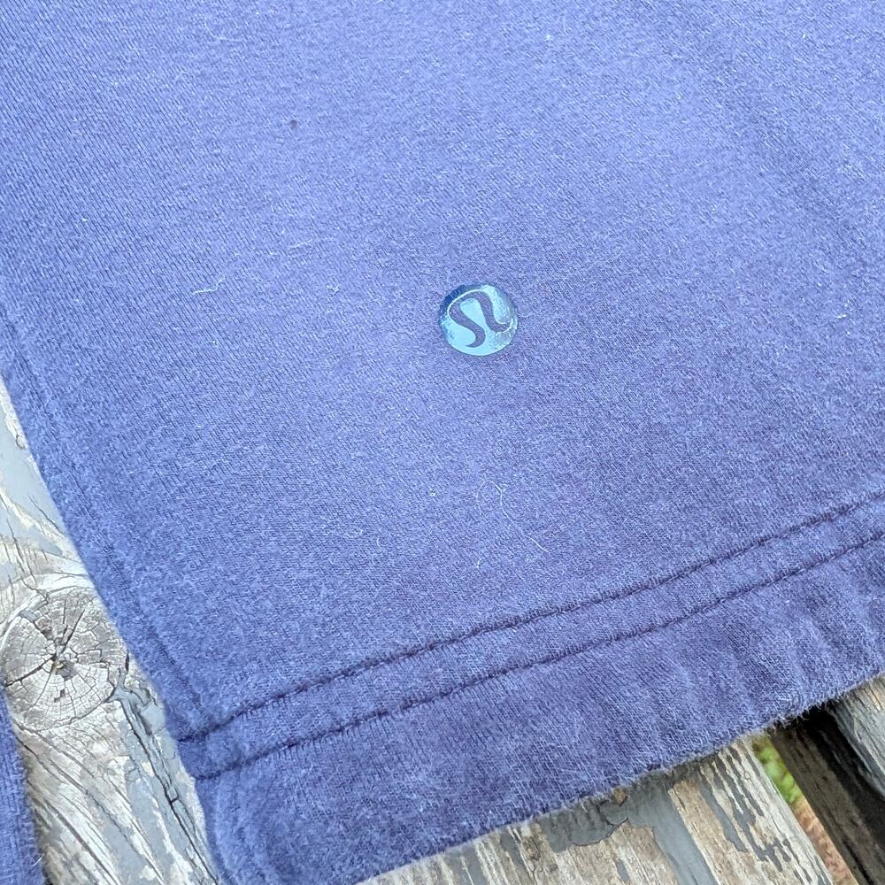 Lululemon Navy Blue Sweater Knit Fleece Full Zip Hoodie Jacket Paneled Back - Picture 5 of 10